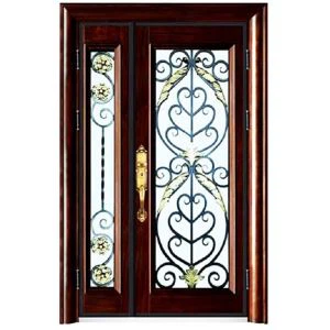 Стальные стеклянные ворота из алюминия