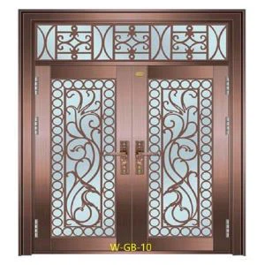 Гриль Окно Двойной Безопасности Медная Стеклянная Дверь